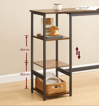 Σετ Τραπέζι Μπαρ Με 2 Σκαμπό Μπαρ Σταντ Εξοικονόμησης χώρου και Πρακτικό Ράφι Αποθήκευσης LB-T220KD01