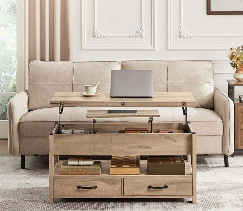 Τραπεζάκι Σαλονιού Με Ρυθμιζόμενο Ύψος