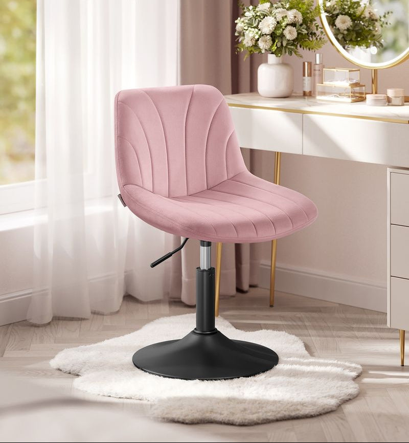 Καρέκλα Γραφείου σε 3 Χρωματισμούς Άνετη Καρέκλα Μπουντουάρ Εξοικονόμησης Χώρου Περιστρεφόμενη Ρυθμιζόμενου Ύψους LJB160WD01