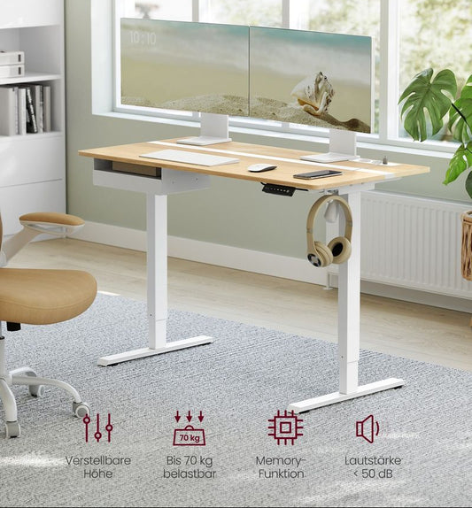 Τροχήλατο Ηλεκτρικό Γραφείο Ρυθμιζόμενου Ύψους