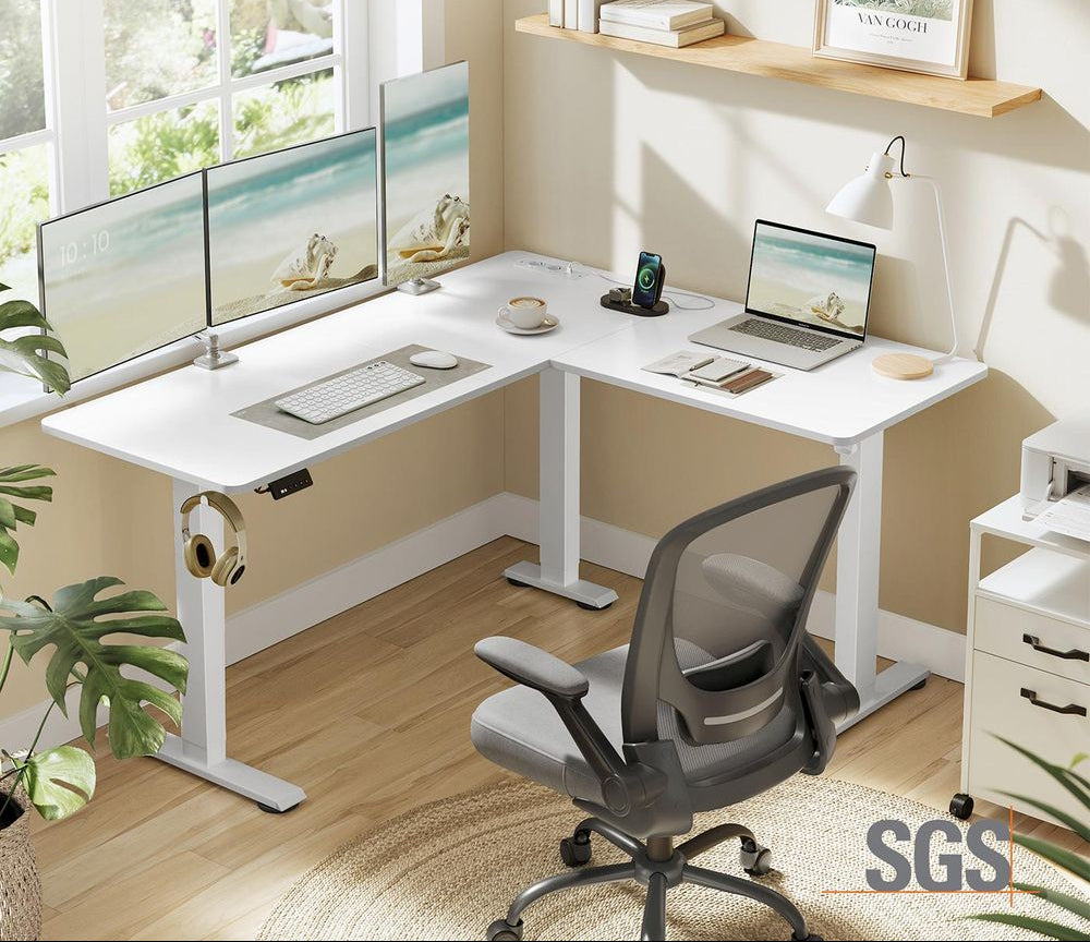 Γωνιακό Ηλεκτρικό Γραφείο Ρυθμιζόμενου Ύψους