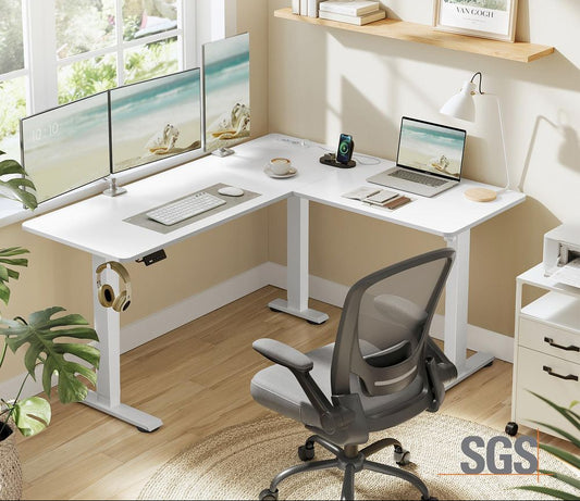 Γωνιακό Ηλεκτρικό Γραφείο Ρυθμιζόμενου Ύψους