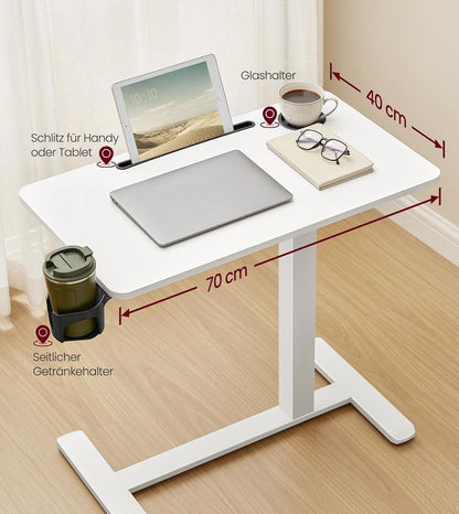 Βοηθητικό Τραπεζάκι Τροχήλατο Ρυθμιζόμενο ύψος με Ποτηροθήκες LS-D600W01