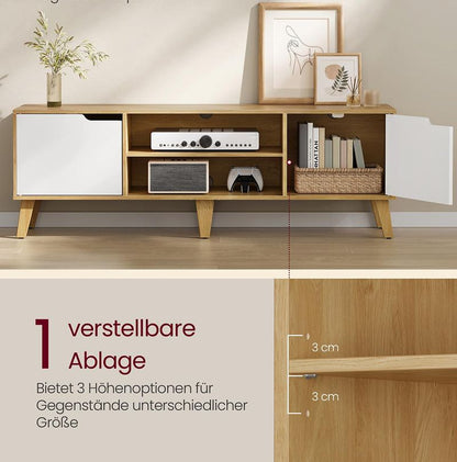 Έπιπλο Τηλεόρασης Βάση TV για Τηλεοράσεις έως 65 ίντσες 147 x 39 x 50 εκ Δρύς Boho LT-V556Y01