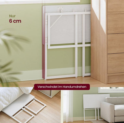 Πτυσσόμενο Γραφείο Εξοικονόμησης Χώρου Μικρό Φορητό Ευέλικτο Γραφείο Υπολογιστή LW-D151WF01