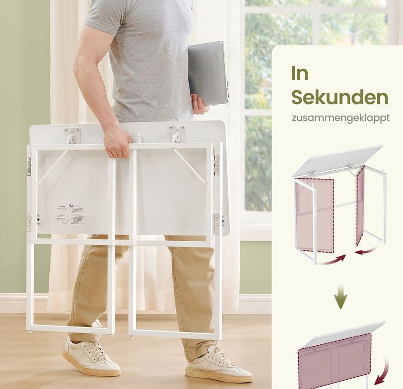 Πτυσσόμενο Γραφείο Εξοικονόμησης Χώρου Μικρό Φορητό Ευέλικτο Γραφείο Υπολογιστή LW-D151WF01