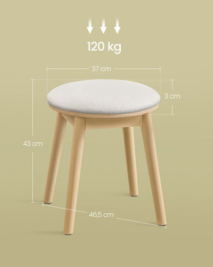 Τραπέζι Μπουντουάρ Μακιγιάζ Μεικαπ Τουαλέτας Κρεβατοκάμαρας Καθρέφτης Boho με Φωτισμό LED Ρυθμιζόμενη Φωτεινότητα RV-T007Y01