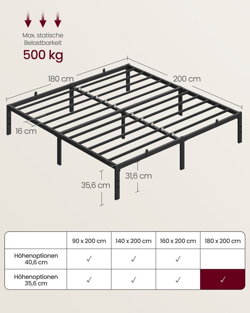 Σκελετός Κρεβατιού Κρεβάτι Κρεβατοκάμαρας σε διάσταση 140-160-180 x 200 εκ RM-B134B01