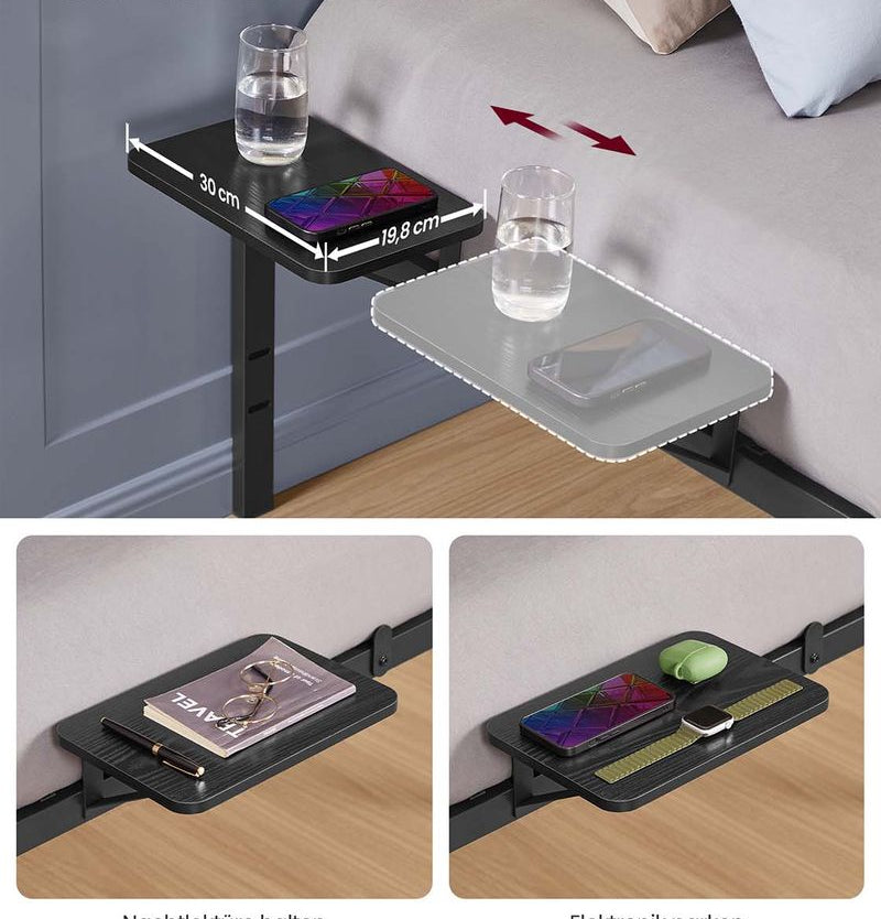 Διπλό Κρεβάτι Κρεβατοκάμαρας Μεταλλικός Σκελετός με Κομοδίνα 90 x 200 και 190 x 140 εκ RM-B093B01