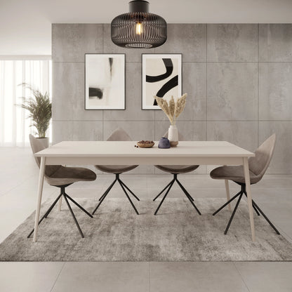 Μεγάλο Μοντέρνο Τραπέζι Κουζίνας Τραπεζαρίας Μπεζ 180x90x80 εκ  93763