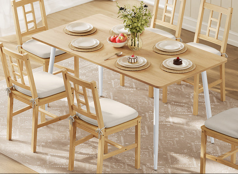 Τραπέζι Κουζίνας Τραπεζαρίας Επεκτεινόμενη Επιφάνεια Δρυς με Λευκό KD-T100YA02