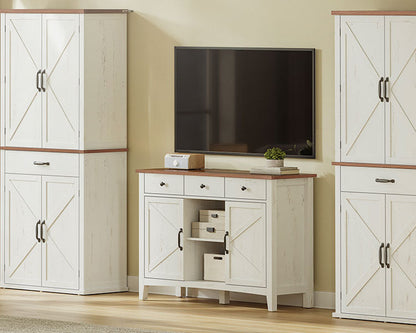 Ντουλάπι Κουζίνας Πολυχρηστικό Βοηθητικό Ράφι Κουζίνας Ντουλάπι Τραπεζαρία Vintage Λευκό BB-K364W02