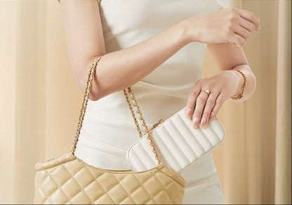 Κουτί Κοσμημάτων Ταξιδιού Νεσέρ Θήκη Κοσμημάτων με Καθρέφτη 10,5 x 20,5 x 6 εκ με φερμουάρ ιδέα για δώρο Εκρού Μπουντουάρ JB-C180W01