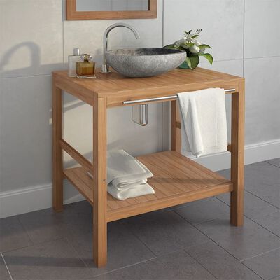 Bathroom Furniture with Stone Washbasin and Baskets Washbasin Cabinet 1246492-94