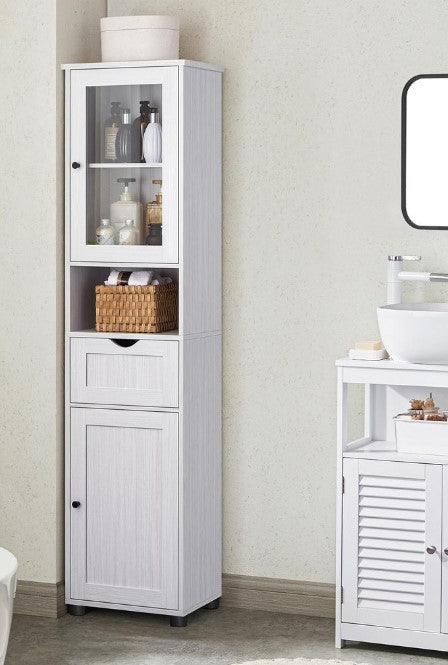 Badezimmerschrank Hochschränke mit Schublade weiß BB-C69WT 