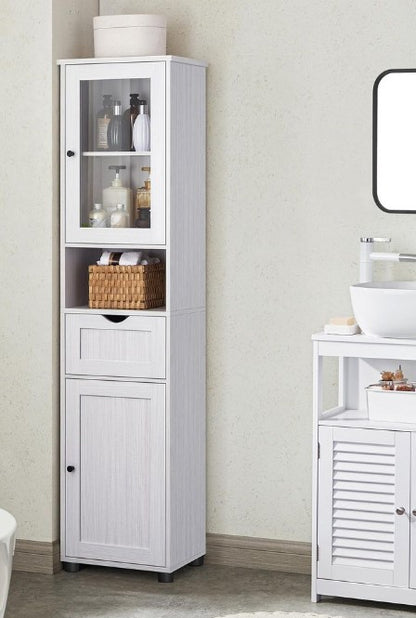 Badezimmerschrank Hochschränke mit Schublade weiß BB-C69WT 