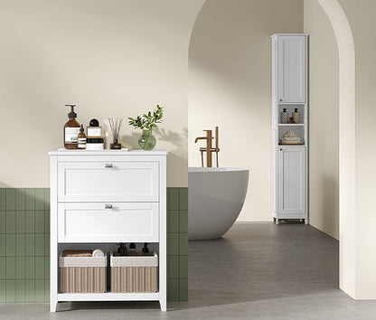 Ντουλάπι Συρταριέρα με Καλάθια Αποθήκευσης Για Μπάνιο Κρεβατοκάμαρα 30 x 60 x 80 εκ B34-BBC545W02