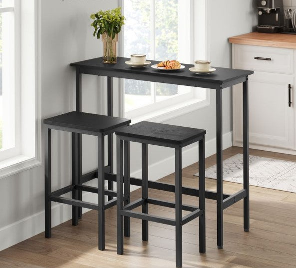 Kitchen Bar Table With 2 Stools Set Dining Room Living Room LB-T218B01