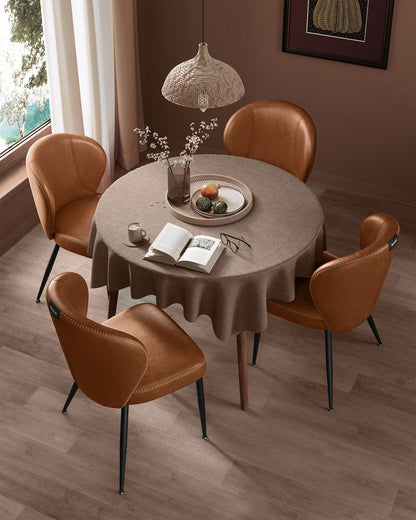 Dining Chairs Set of 2 pcs. Leather Retro Style EKHO LD-C180K02