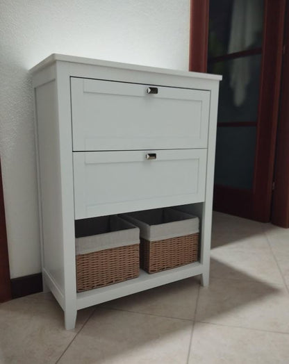 Ντουλάπι Συρταριέρα με Καλάθια Αποθήκευσης Για Μπάνιο Κρεβατοκάμαρα 30 x 60 x 80 εκ B34-BBC545W02