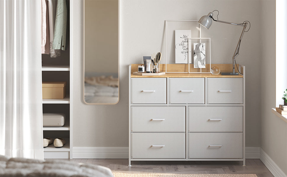 Chest of Drawers Bedroom Wardrobe Bedroom Clothes Storage White Console Sideboard LT-S523W57
