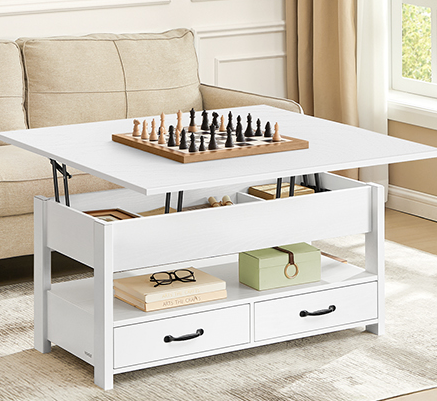 Τραπεζάκι Σαλονιού Με Ρυθμιζόμενο Ύψος Πολυχρηστικό Τραπεζαρία Γραφείο Έως 64 εκ Ύψος LC-T254W02