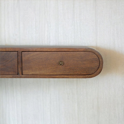 Hängender Konsolentisch, Wandregal aus Holz mit Schubladen IN1300