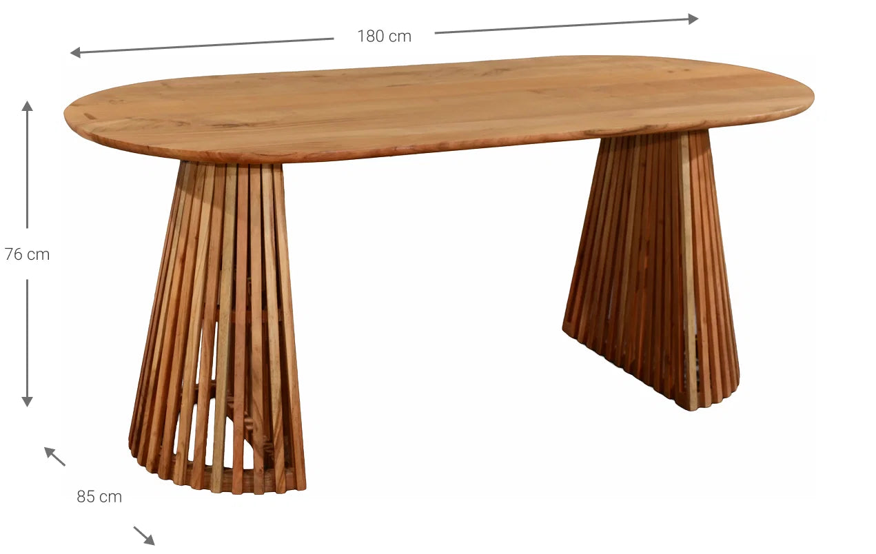 Τραπέζι Κουζίνας Τραπεζαρίας Μασίφ Ξύλο 180x85 εκ Καρέκλες Τραπεζαρίας POS-162906789