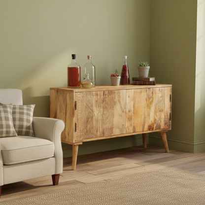 Μπουφές Χαμηλός 120 x 30 x 60 εκ. από Μασίφ Ξύλο 1246145