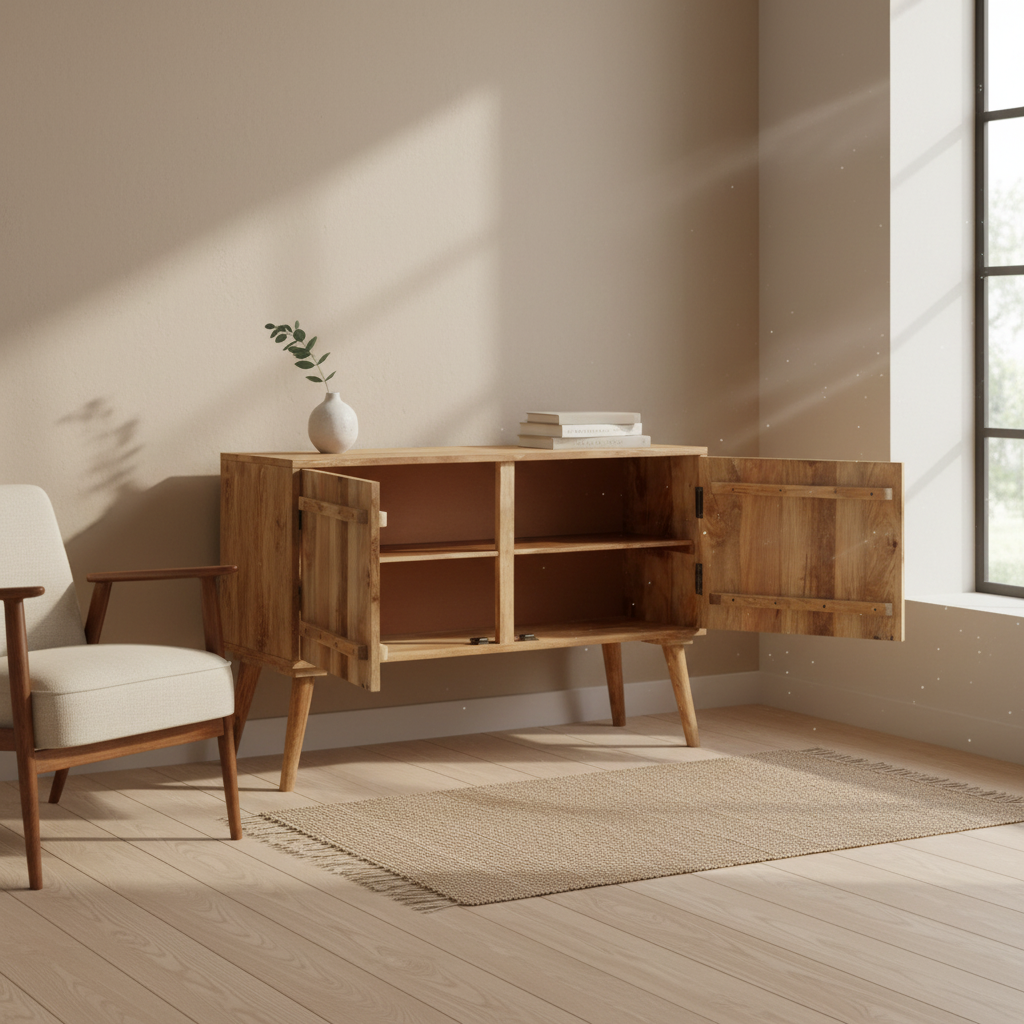 Μπουφές Χαμηλός 120 x 30 x 60 εκ. από Μασίφ Ξύλο 1246145