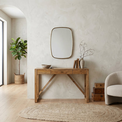 Τραπέζι Κονσόλα Εισόδου Μπουφές Βοηθητικό Τραπέζι Μασίφ Ξύλο 120 x 42 x 76 εκ OG-Y605