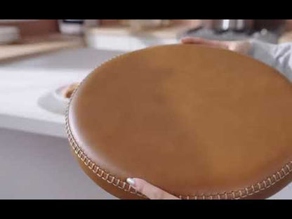 Σκαμπό για Πάσο Κουζίνας EKHO Ρυθμιζόμενο Ύψος 62-81 εκ με Αποθηκευτικό Χώρο και Μεγάλη Σταθερή Βάση Καφέ-Μαύρο LJ-B099B01