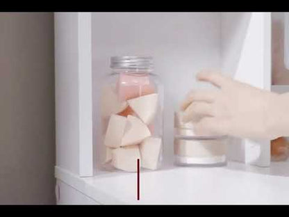 Τραπέζι Μπουντουάρ Μακιγιάζ Tουαλέτας Κρεβατοκάμαρας Καθρέφτης Με Ντουλάπι Λευκό με Φωτισμό LED Ρυθμιζόμενη Φωτεινότητα RD-T123T14