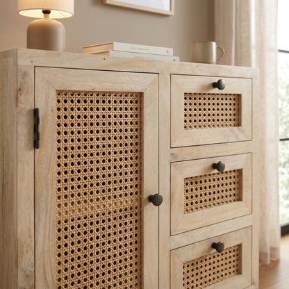 Rustikaler Schrank Eingangsbereich Aufbewahrungskonsole Massivholz für Diele Wohnzimmer 1323508