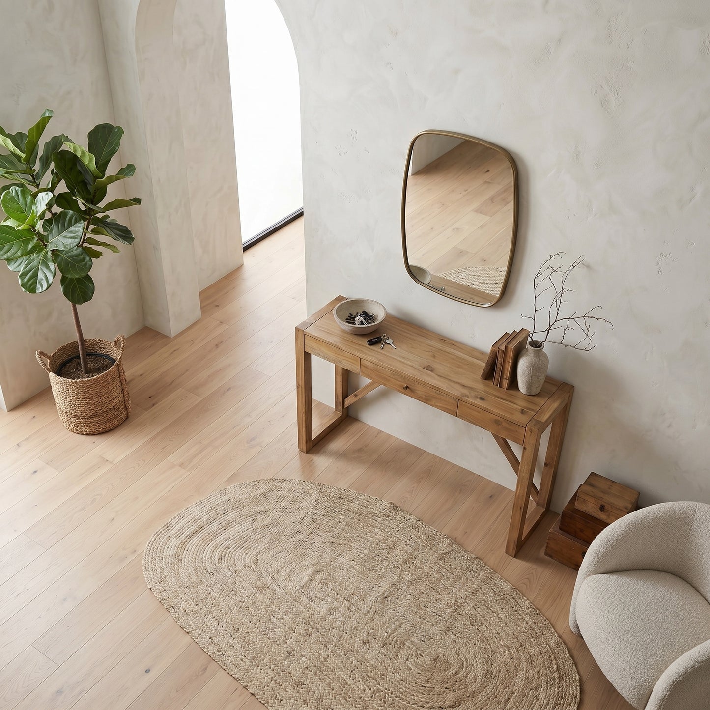 Τραπέζι Κονσόλα Εισόδου Μπουφές Βοηθητικό Τραπέζι Μασίφ Ξύλο 120 x 42 x 76 εκ OG-Y605