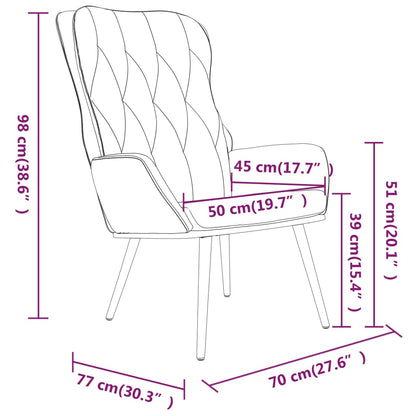 Βελούδινη Πολυθρόνα με Υποπόδιο Καρέκλα Σαλονιού Μπερζέρα 13097675