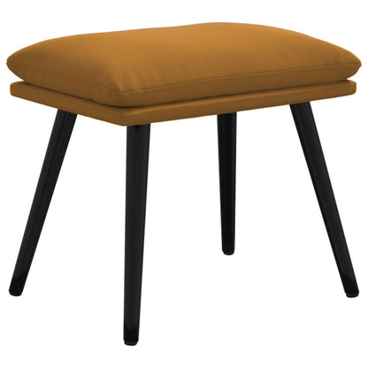 Velvet Armchair with Footstool Berzera Lounge Chair 13097675