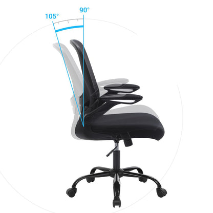 Bürostuhl, ergonomischer Stuhl, drehbar, Stoff, höhen- und neigbar, OB-N37BK